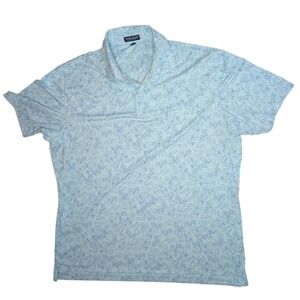 Peter Millar Crown Crafted Mens XL Golf Performance Polo Shirt Palm Leaf Print